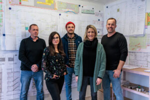 Blick auf das Team, welches das Projekt SkyOne bearbeitet